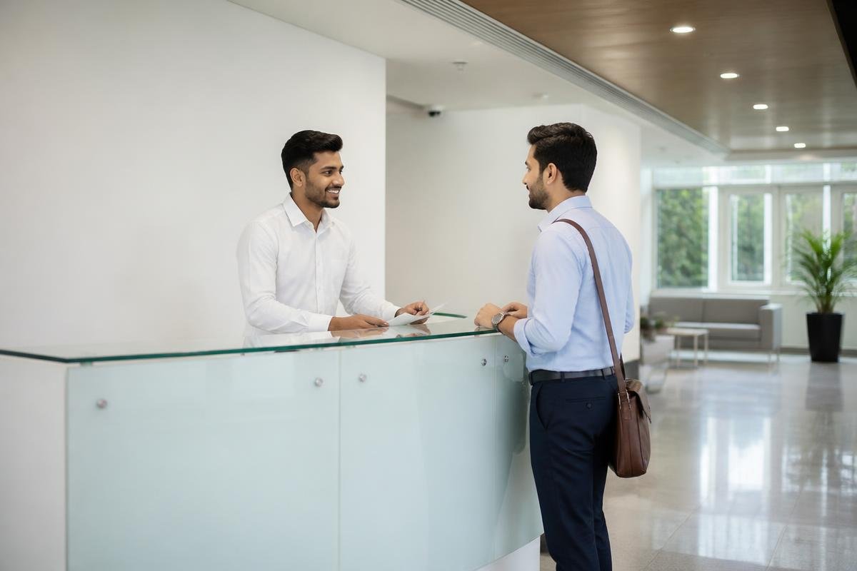 Reception desk at Khyber International Safety Institute